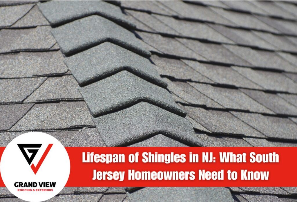 Close-up of asphalt shingles on a roof in New Jersey highlighting durability.