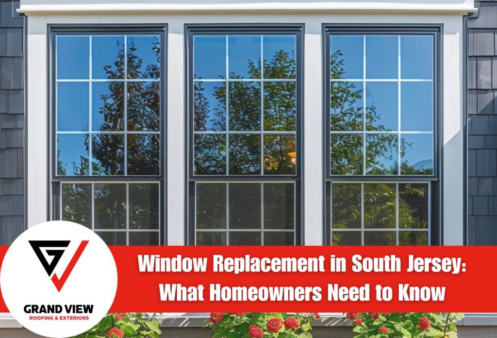 Large modern window replacement in South Jersey home exterior